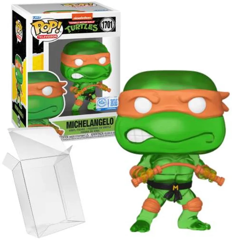 Television: Teenage mutant ninja turtles - Michelangelo (Translucent) #1701 Special Edition Exclusive van Funko in Meerkleurig – productfoto