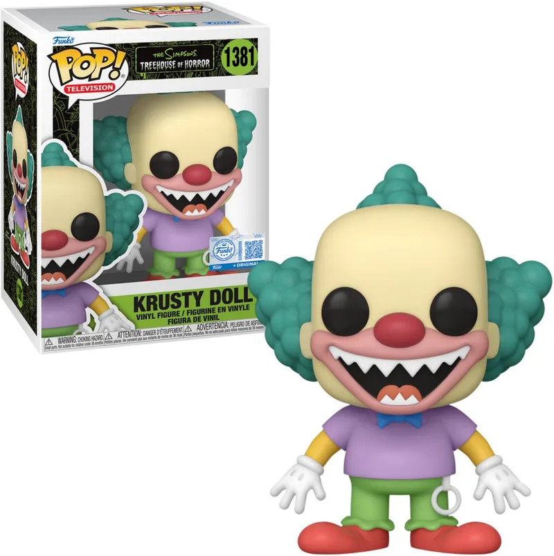 Television: The Simpsons - Krusty Doll #1381 Special Edition Exclusive van Funko in Meerkleurig – productfoto
