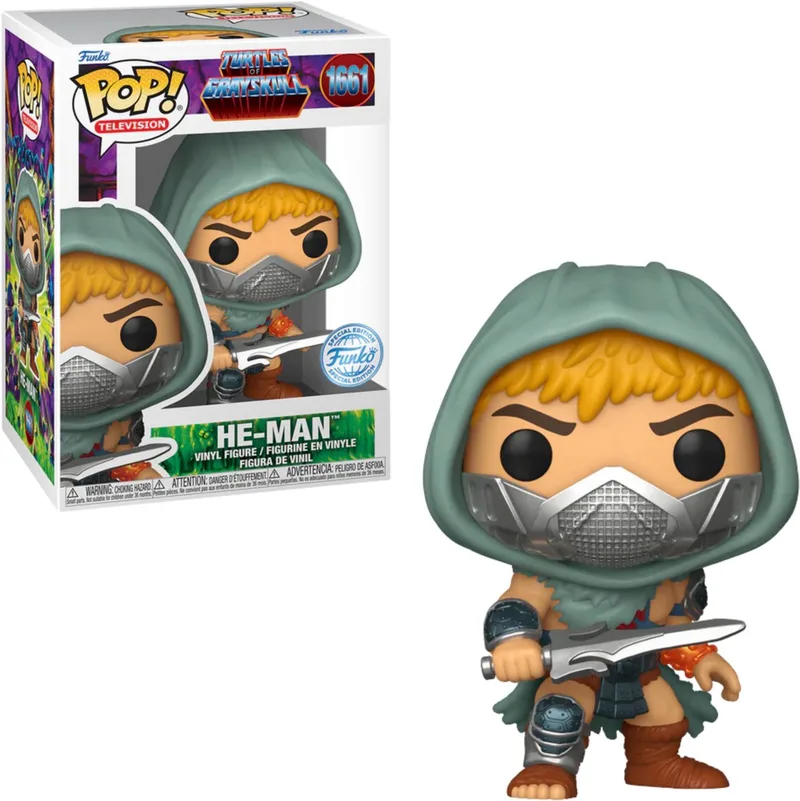 Television: Turtles of grayskull Masters of the Universe - He-Man #1661 Targetcon Exclusive van Funko in Meerkleurig – productfoto