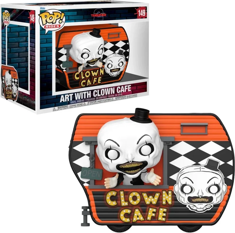 Terrifier POP! Rides Super Deluxe Vinyl Figure Café met Art 15 cm POP! Figuur by Funko in Multicolour – product photo