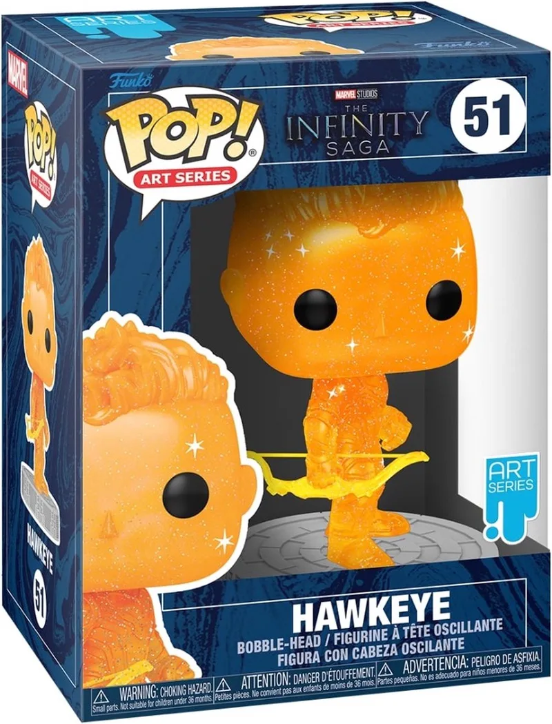 The Avengers Verzamelfiguur Marvel POP! Artist Series Hawkeye Orange 9 cm Oranje by Funko in Bonte kleuren – product photo