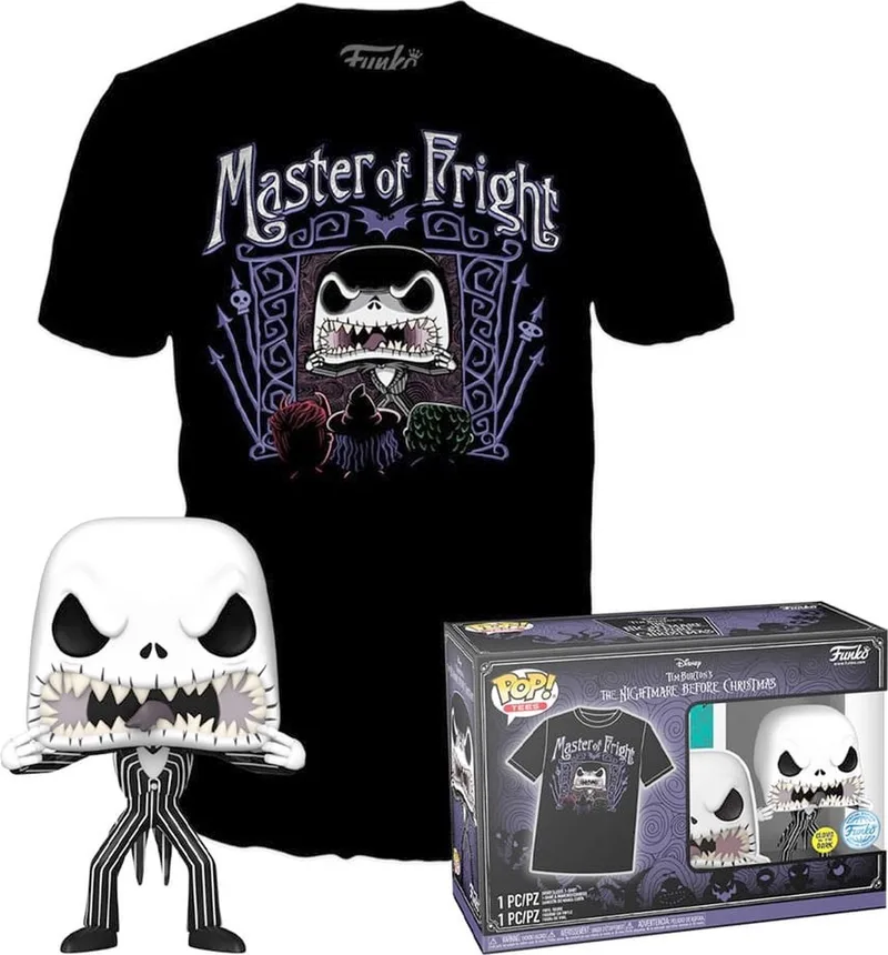 The Nightmare Before Christmas - Disney POP! & Tee Box Jack Skellington Verzamelfiguur & Tshirt Set - XL van Funko in Zwart – productfoto