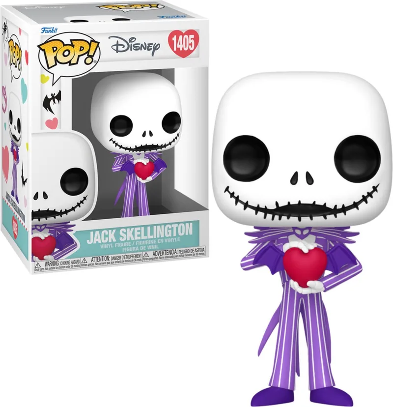 The Nightmare Before Christmas Jack Skellington (Valentine) vinylfiguur 1405 Unisex Funko Pop! - meerkleurig - Standard van Funko in Meerkleurig – productfoto