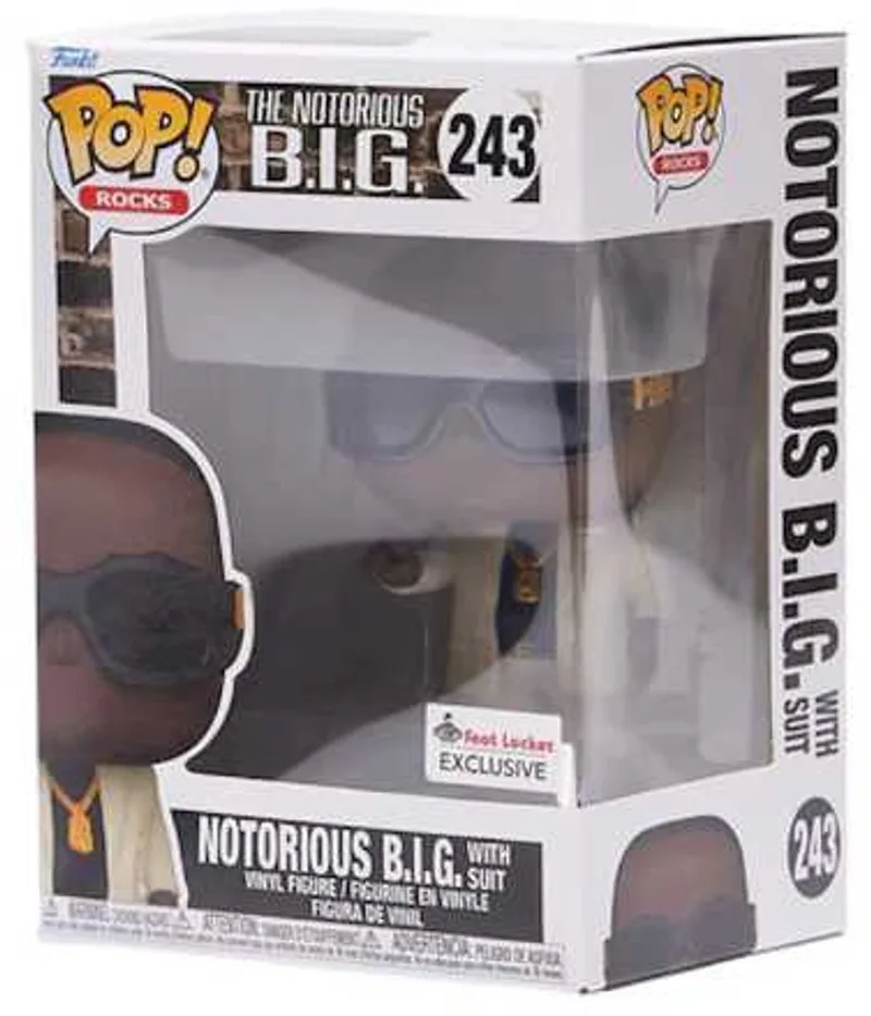 The Notorious B.I.G. with Suit #243 - US Exclusive Special edition metallic look van Funko in Meerkleurig – productfoto