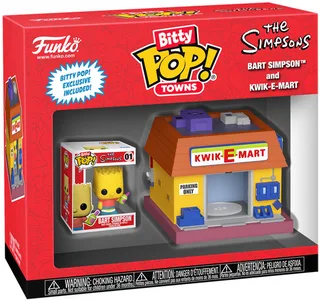 The Simpsons Bart Simpson and Kwik-E-Mart (Bitty Pop! Towns) vinylfiguur Unisex Funko Pop! - Neutraal van Funko in Standard – productfoto 1 van 4