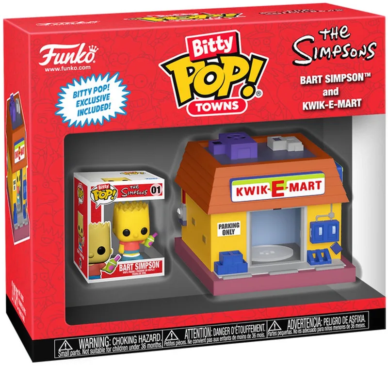 The Simpsons Bart Simpson and Kwik-E-Mart (Bitty Pop! Towns) vinylfiguur Unisex Funko Pop! - Neutraal van Funko in Standard – productfoto 1 van 4