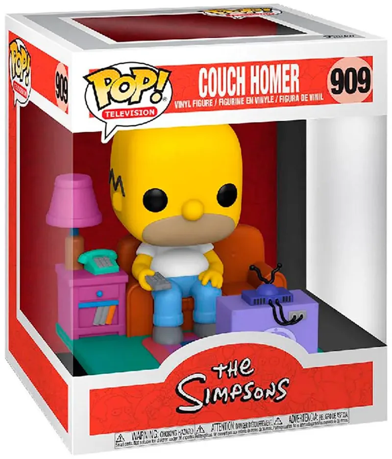 The Simpsons - POP! Deluxe Homer Watching TV 18 cm Verzamelfiguur by Funko in Multicolours – product photo