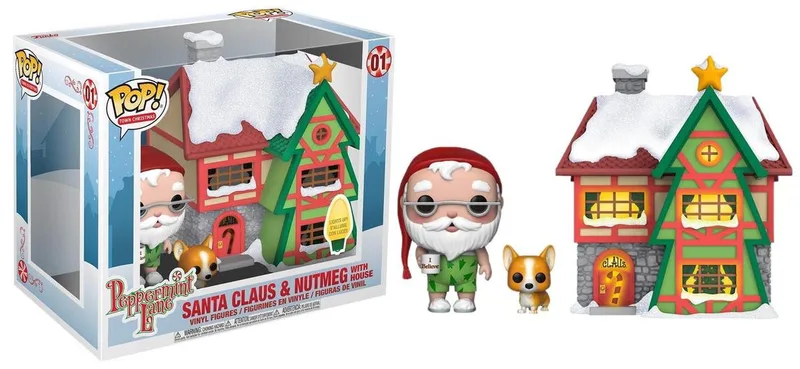 Town Holiday Santa House with Santa and Nutmeg van Funko in Meerkleurig – productfoto