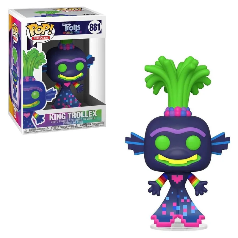 Trolls World Tour - Bobble Head POP N° 881 - King Trollex van Funko in Paars – productfoto