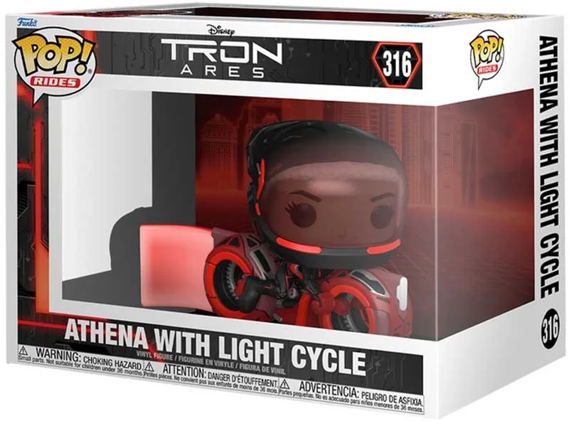 Tron: Ares POP! Rides Vinyl Figure Athena met Light Cycle 15 cm POP! Figuur by Funko in Multicolour – product photo