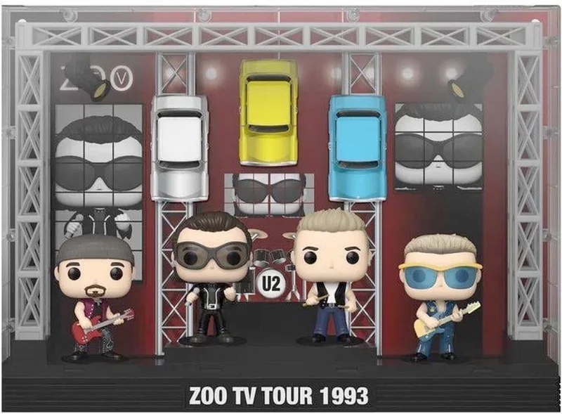 U2 - POP! Moments DLX 4-Pack Zoo TV 1993 Tour 9 cm Verzamelfiguur van Funko in Multicolours – productfoto