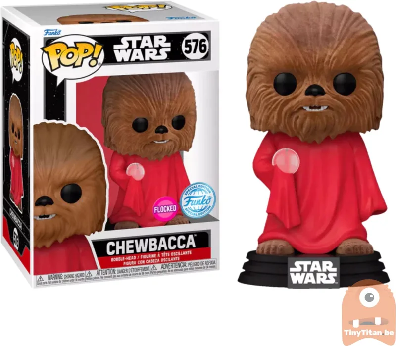 VINYL STAR WARS CHEWBACCA IN ROBE FLOCKED #576 EXCLUSIVE by Funko – product photo