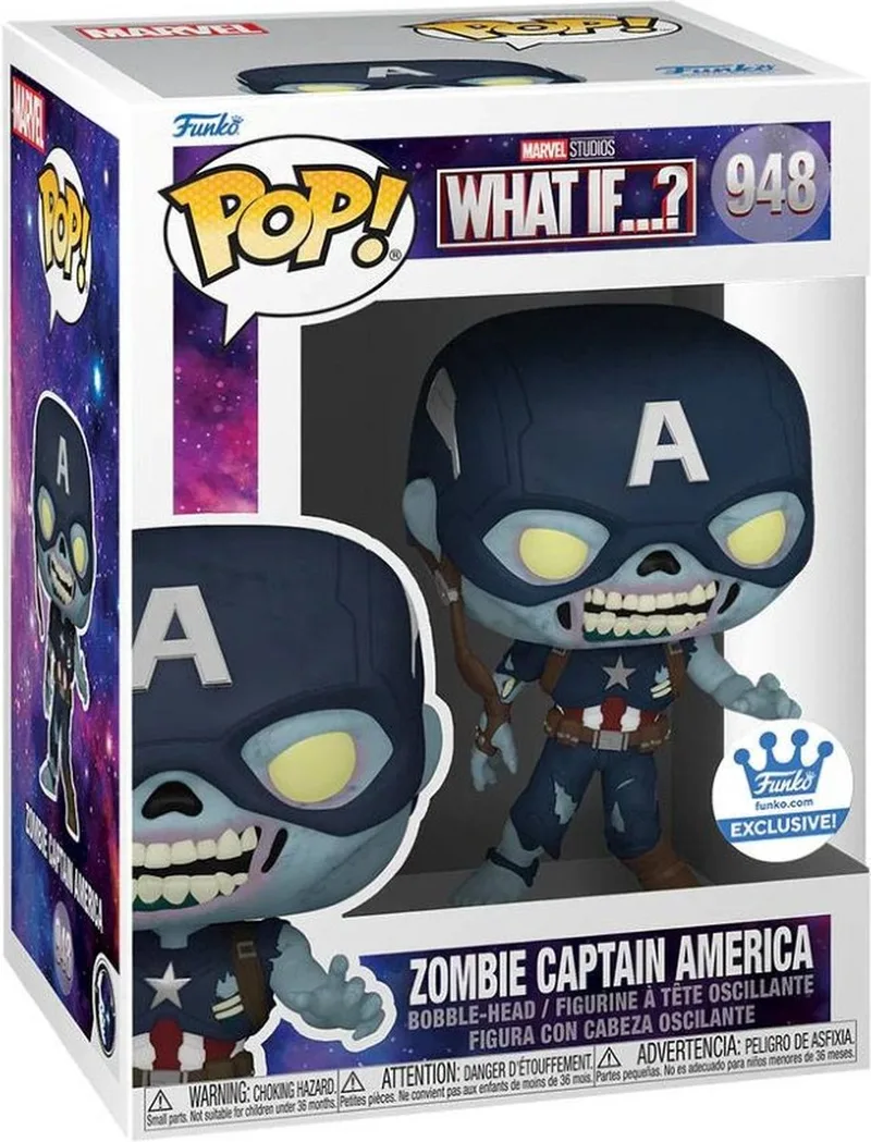 What If...? POP! Animation Vinyl Figure Zombie Captain America Exclusive 9 cm by Funko in Multicolour – product photo