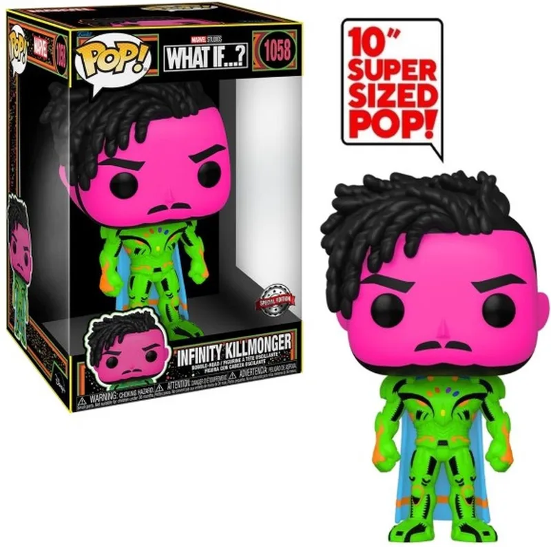 What If...? - Super Sized POP! Infinity Killmonger (Blacklight) 25 cm Verzamelfiguur by Funko in Multicolours – product photo