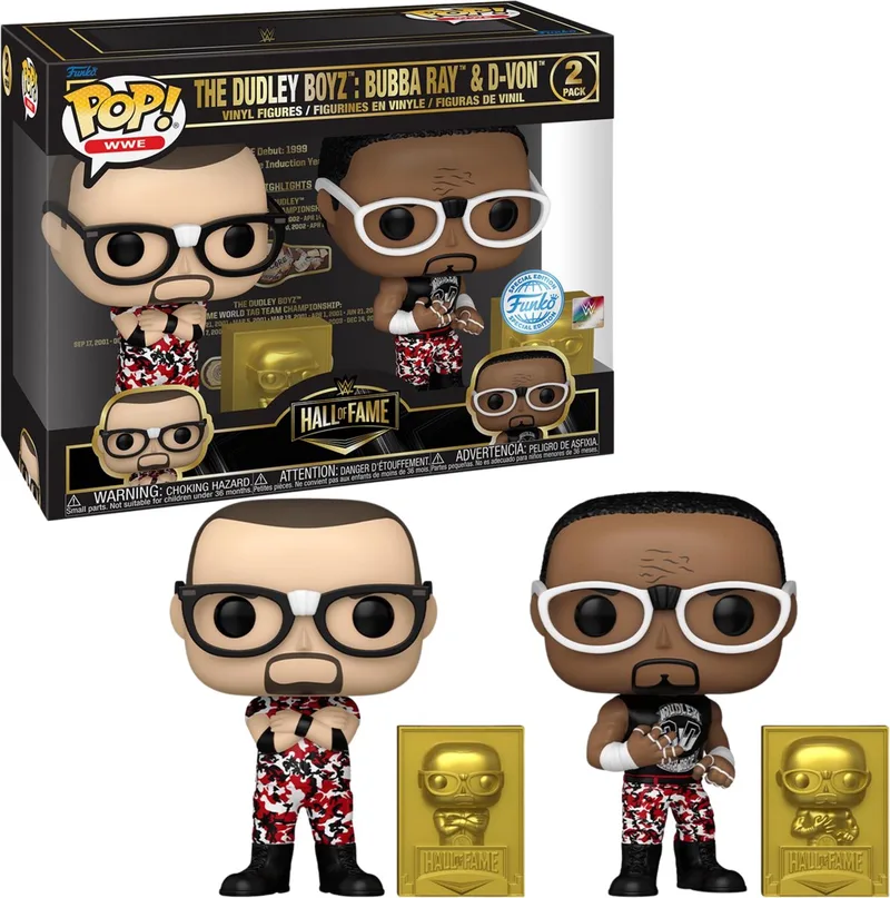 WWE: HALL OF FAME - The DUDLEY BOYZ: Bubba Ray & D-Von RED CAMO 2PK Special Edition by Funko in Multicolour – product photo