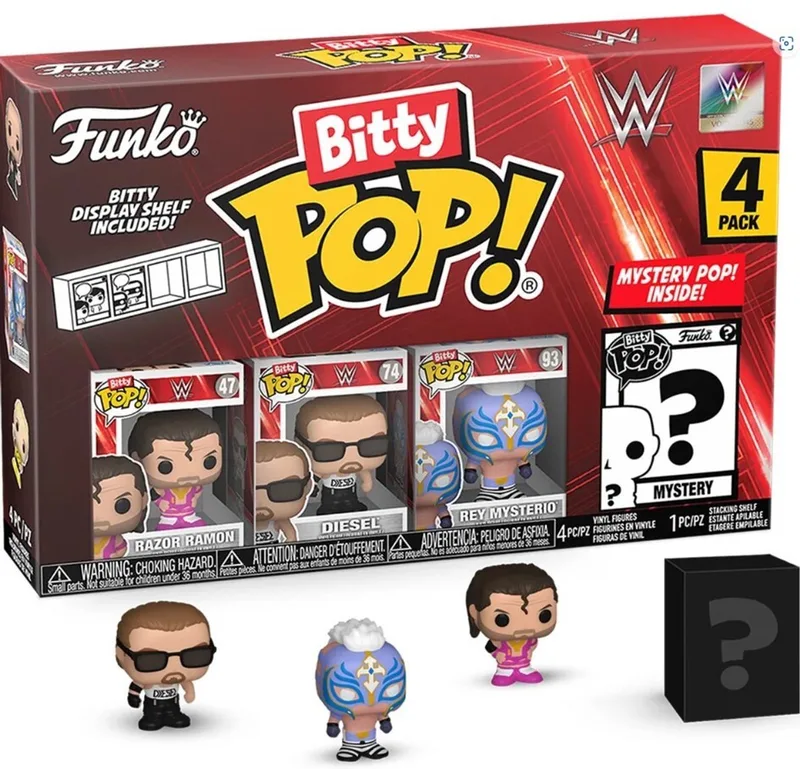 WWE - Razor Ramon Diesel Rey Mysterio & Mystery Bitty Series 03 van Funko in Meerkleurig – productfoto