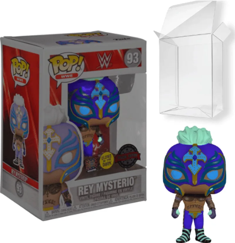 WWE - Rey Mysterio #93 Glow in the dark Special Edition Exclusive by Funko in Blue – product photo