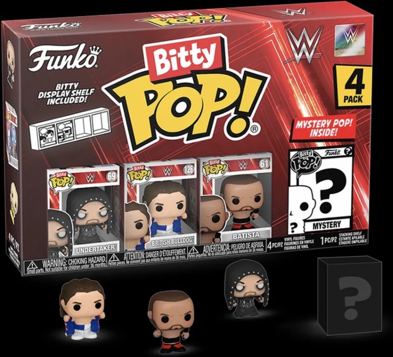 WWE - Undertaker British Bulldog Batista & Mystery Bitty Series 04 by Funko in Multicolour – product photo