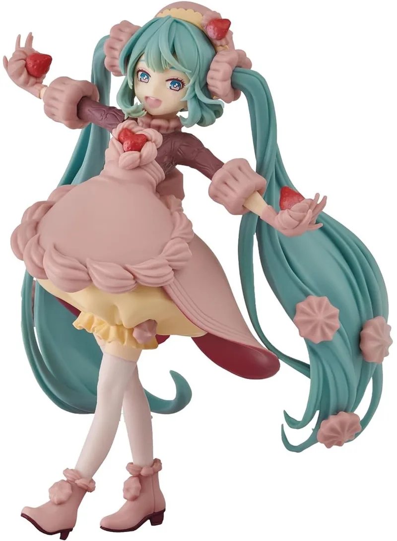 Hatsune Miku Series Sweet Sweets Figure - Hatsune Miku (Strawberry Chocolate Ver.) van FuRyu in Bruin – productfoto