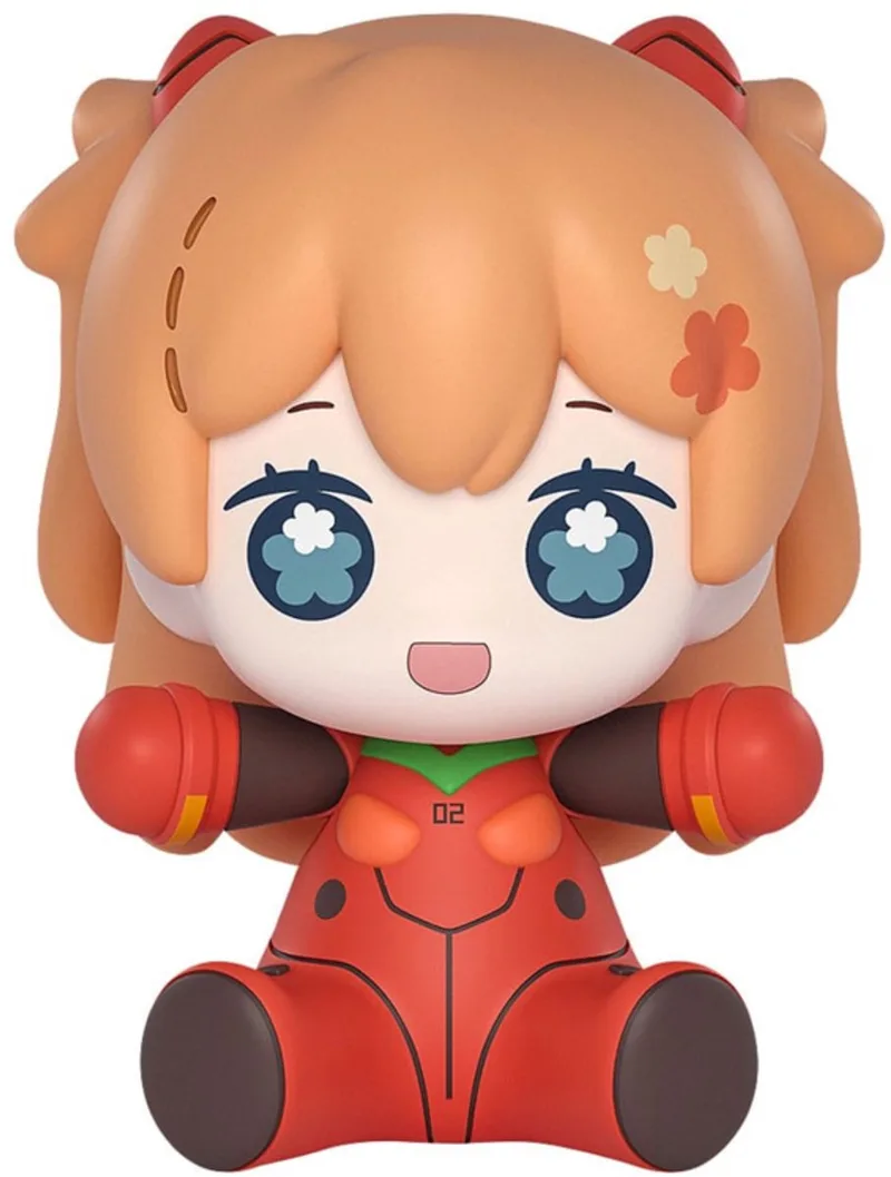 Neon Genesis Evangelion: Rebuild of Evangelion Huggy Good Smile Chibi Figure Asuka Shikinami Langley: Plugsuit Ver. 7 cm Mini-Figuur van Good Smile Company in Meerkleurig – productfoto