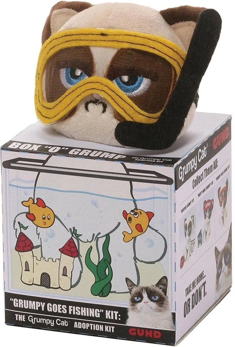 Grumpy Cat knuffel met Snorkel 13cm by Gund in Div – product photo