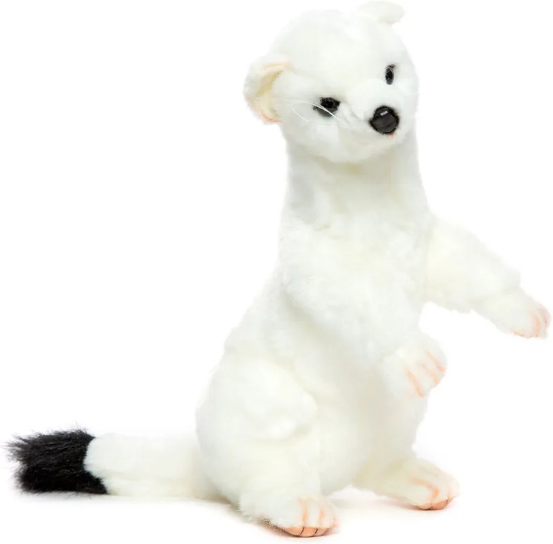 Hermelijn knuffel - 30 cm - dieren knuffels - pluche de Hansa Creations en Blanc – photo produit
