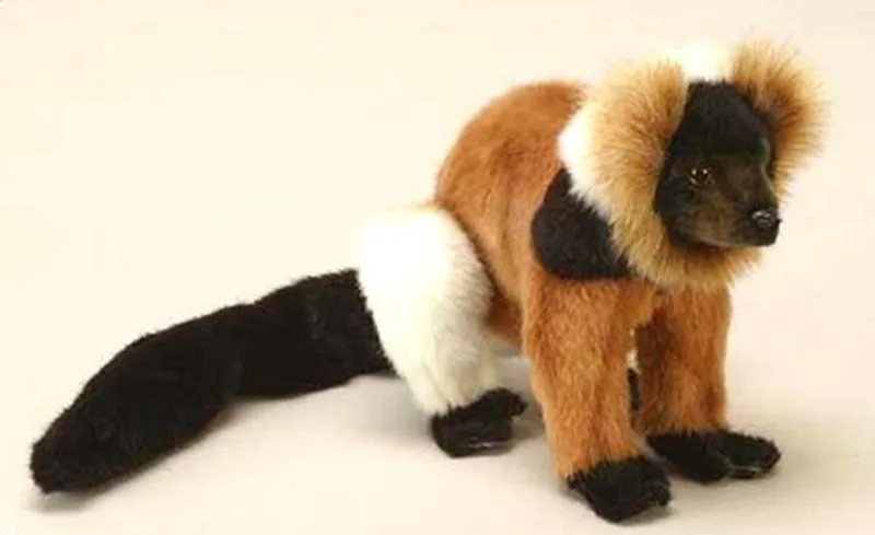 Knuffel Aap Maki Madagascar zittend de Hansa Creations en Marron – photo produit