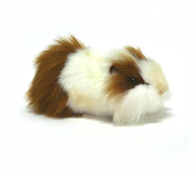 knuffel cavia - wit/bruin - 30 cm - knuffeldier - realistische knuffels - caviaknuffels