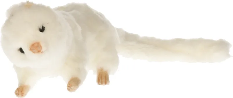 Knuffel Fret - 23 cm - pluche - marter knuffels - knuffeldier - realistisch - knuffelfret von Hansa Creations in Weiß – Produktfoto