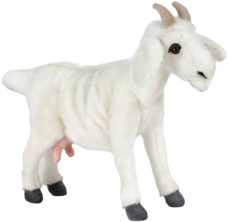 Knuffel Geit - pluche - 35 cm - knuffeldier - luxe kwaliteit de Hansa Creations en Blanc – photo produit