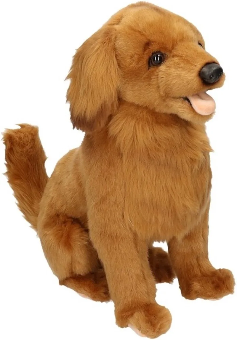 Pluche Golden Retriever - honden knuffel - 42 cm - huisdieren honden knuffel de Hansa Creations en Marron – photo produit