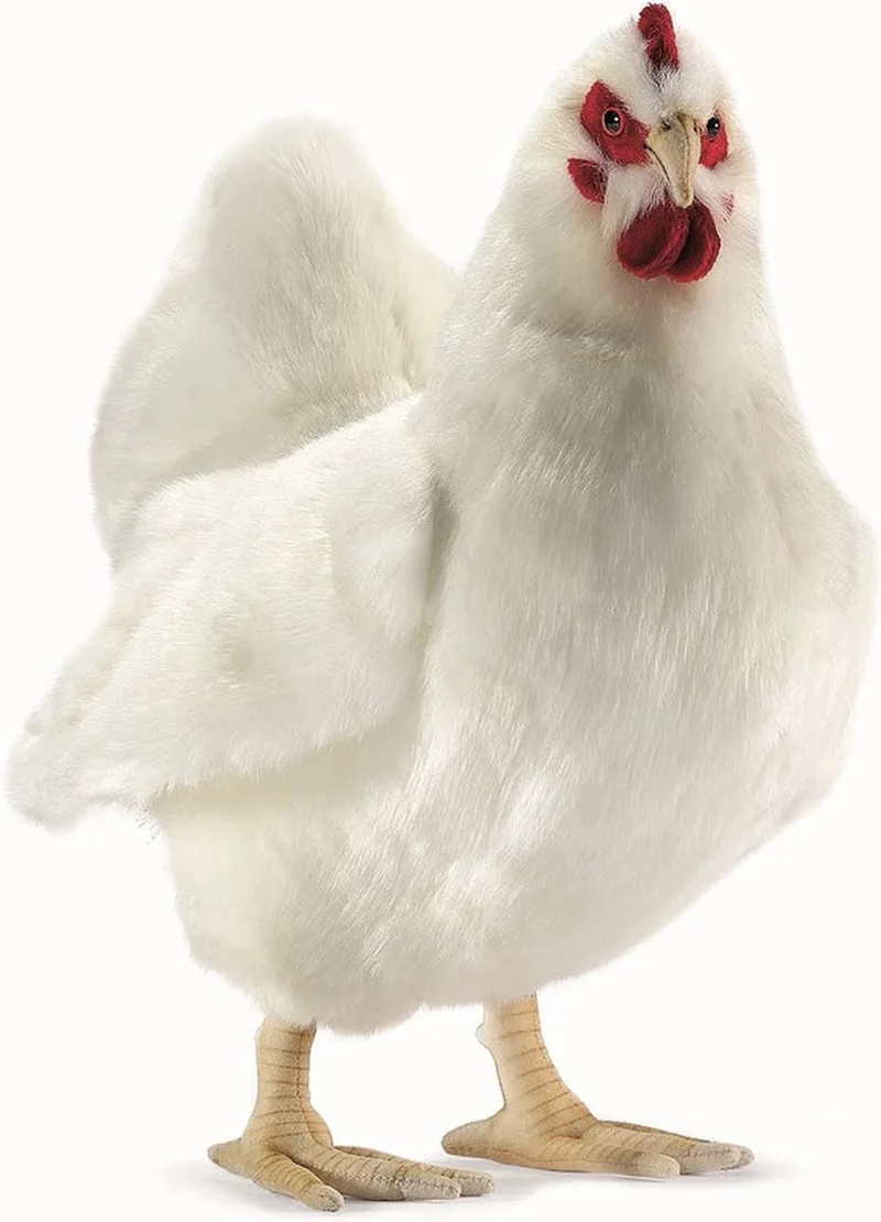pluche kip - knuffel - 40 cm - knuffeldier - staand by Hansa Creations in White – product photo