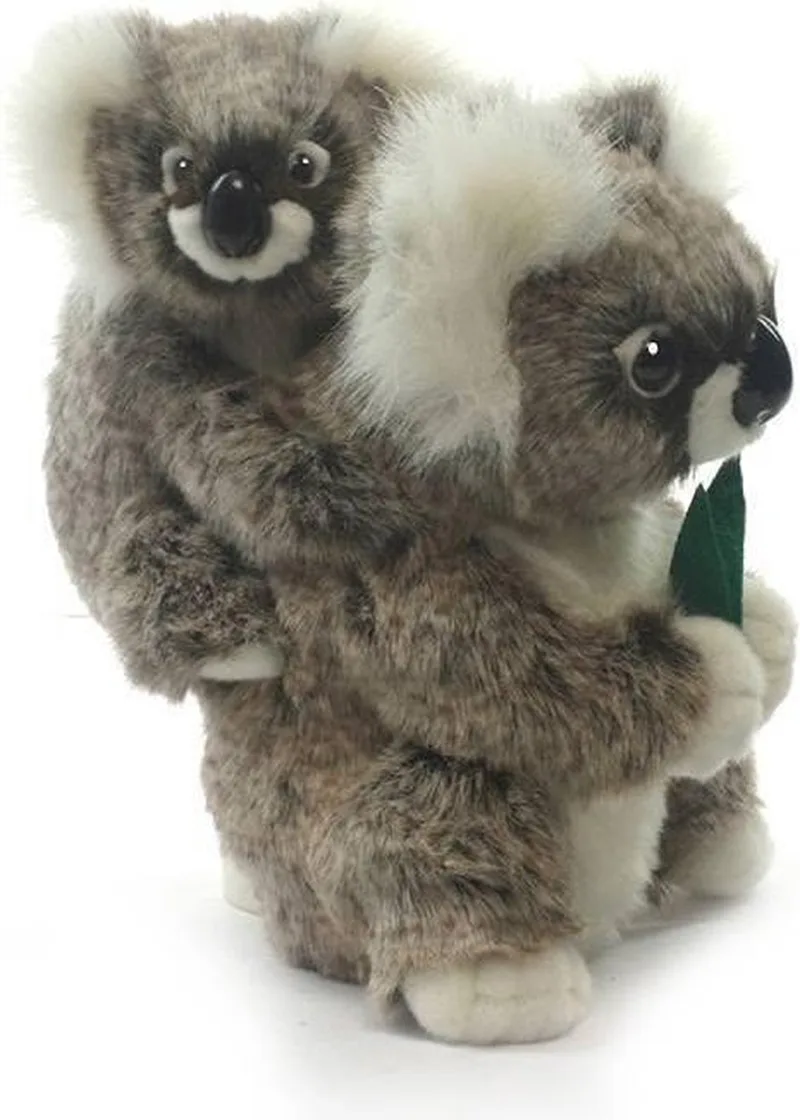pluche koala knuffel - met baby - 28 cm - dieren knuffels från Hansa Creations i Flerfärgad – produktbild
