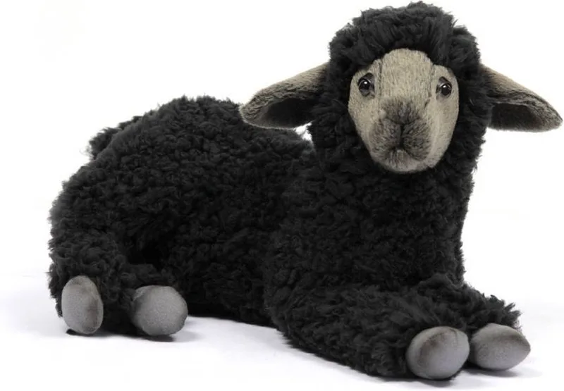 pluche lammetje knuffel 33 cm från Hansa Creations i Svart – produktbild