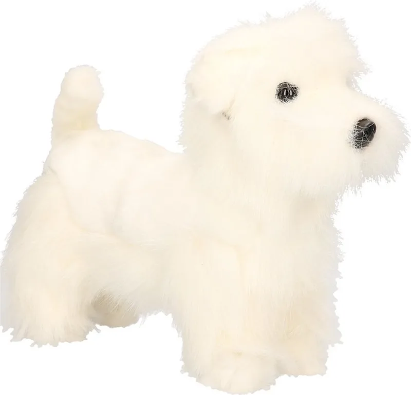 pluche West Highland Terrier - knuffelhond - 26 cm - levensecht - realistisch by Hansa Creations in White – product photo