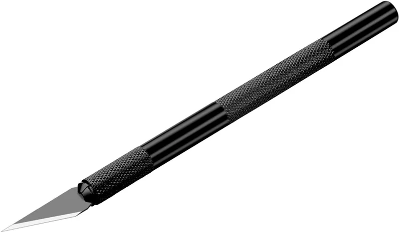 vervangmesjes voor scalpel, 40×8,5×0,5 mm, 10 stuks de Hansa Creations en Argent – photo produit