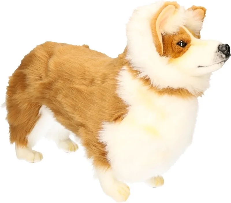 Welsh Corgie knuffel - 50 cm - realistische vormgeving - hond knuffeldier de Hansa Creations en Multicolore – photo produit