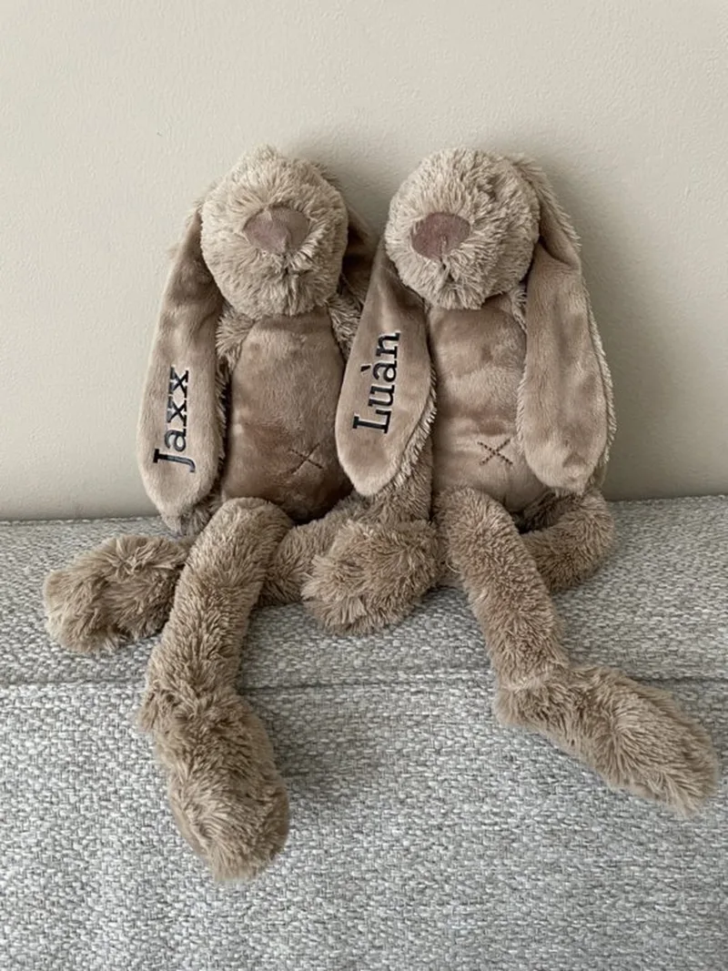 Knuffel met naam | Konijn Richie | 38 cm | Kleur | Met naam op het oortje by Happy Horse in Clay – product photo