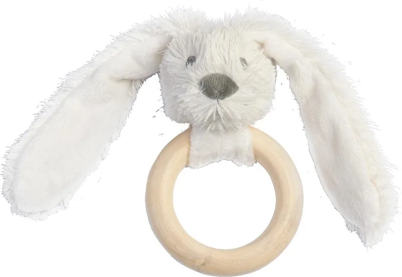 Konijn Richie Houten Bijtring - Wit fra Happy Horse i Baby cadeau – produktbillede