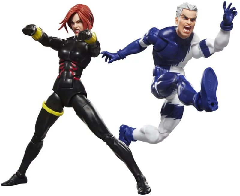 Avengers Marvel Legends Action Figure 2-Pack Black Widow & Quicksilver 15 cm Action Figuur van Hasbro in Meerkleurig – productfoto