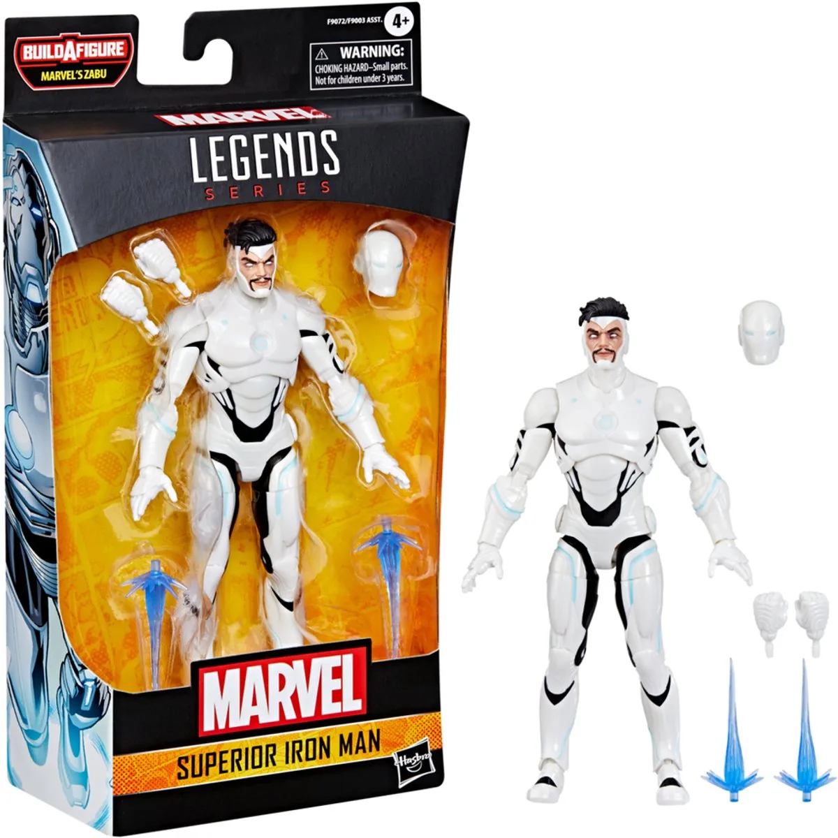 Marvel Legends Action Figure Superior Iron Man 15 cm Action Figuur de Hasbro en Blanc – photo produit