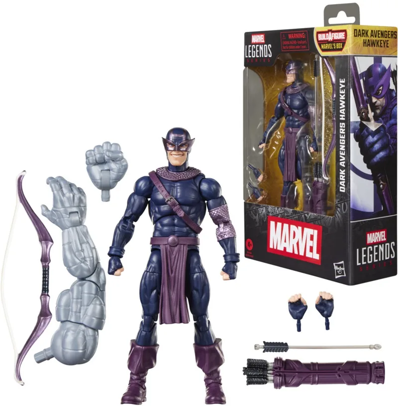 Marvel Legends Series Dark Avengers Hawkeye Dark Avengers-stripactiefiguur van Hasbro in Blauw – productfoto