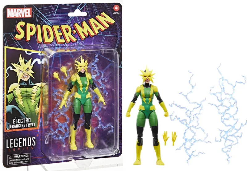 Marvel Legends Series Electro (Francine Frye), stripactiefiguur in retrostijl by Hasbro in Multicolour – product photo