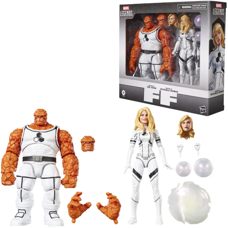 Marvel Legends Series Future Foundation - Marvels The Thing en Invisible Woman - Actiefiguren 15cm van Hasbro in Wit – productfoto
