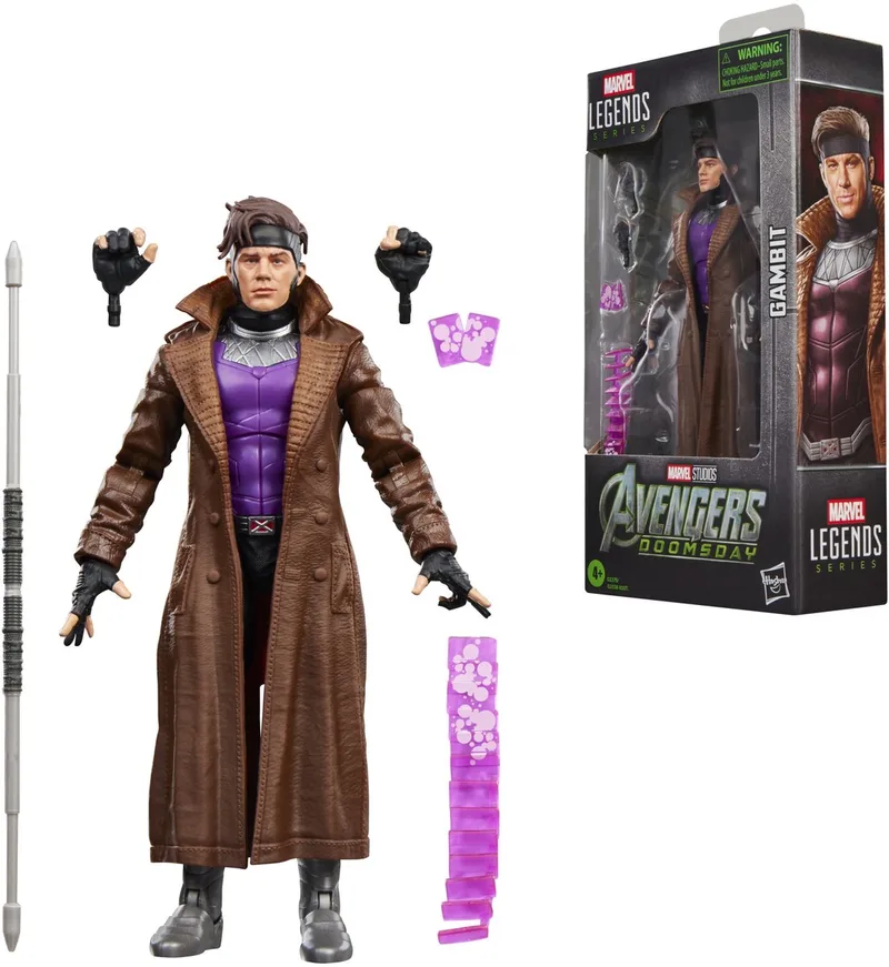 Marvel Legends Series Gambit uit Avengers: Doomsday van Marvel Studios, filmverzamelobject, X-Men-actiefiguur van 15 cm, cadeau van Hasbro in Paars – productfoto