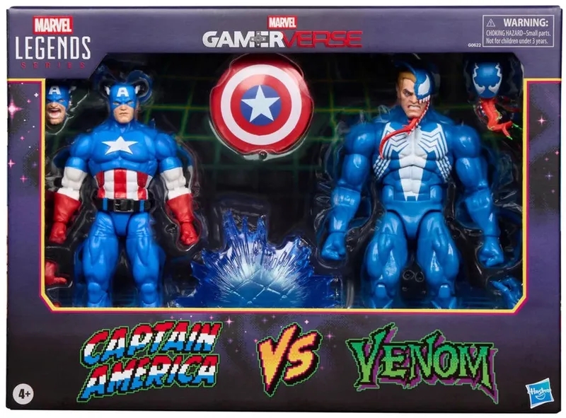 Marvel Legends Series - Gamerverse Captain America vs Venom - Actiefiguren 15cm by Hasbro in Blue – product photo