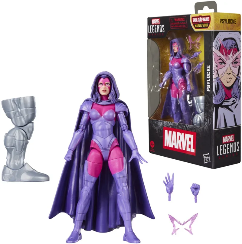 Marvel Legends Series Psylocke X-Men-stripactiefiguur van Hasbro in Paars – productfoto