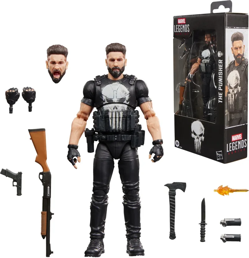 Marvel Legends Series Punisher - The Punisher - Actiefiguur 15cm van Hasbro in Zwart – productfoto