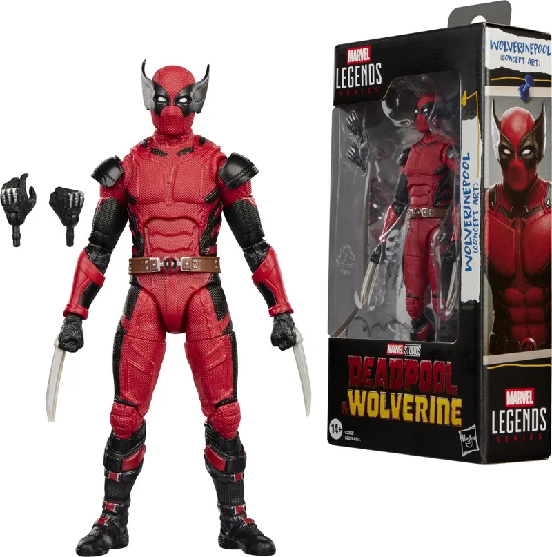 Marvel Legends Series Wolverinepool (Concept Art) uit Deadpool & Wolverine van Marvel Studios, filmverzamelobject, X-Men-actiefiguur van 15 cm by Hasbro in Red – product photo