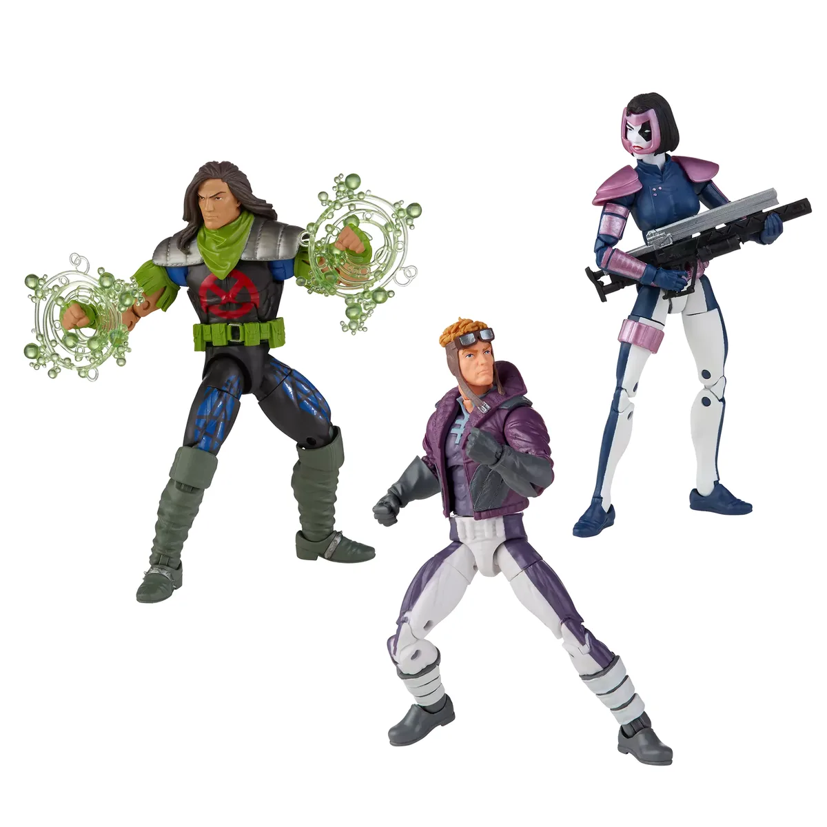 Marvel Legends X-Force Domino, Rictor & Cannonball från Hasbro – produktbild